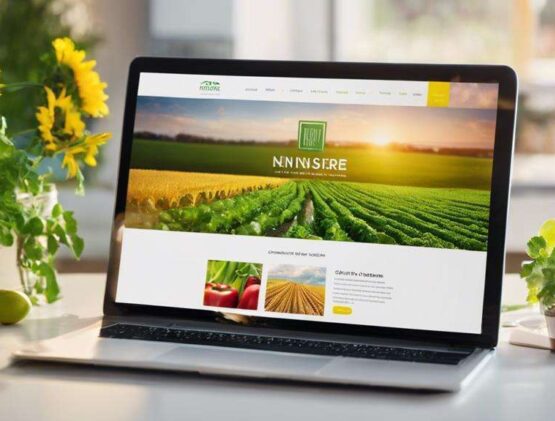 A Laptop Displaying The Agfunnel.com Business Website With Sunflowers And Lemons On A Sunny Kitchen Table.